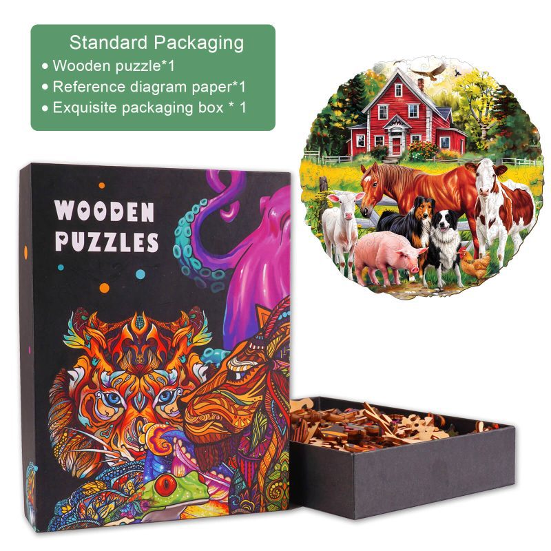 Farm Animals Wooden Jigsaw Puzzle