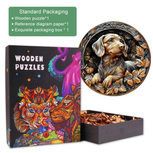 3D Metal Dachshund Wooden Jigsaw Puzzle - Woodbests