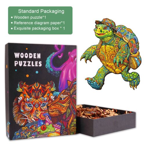 Traveling Turtle Wooden Jigsaw Puzzle