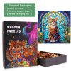 Stained Glass Cat Wooden Jigsaw Puzzle - Woodbests