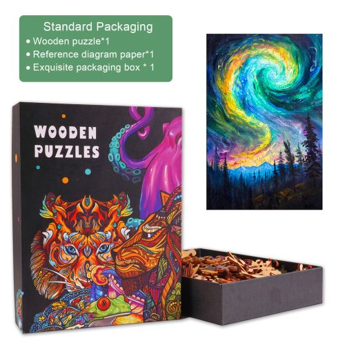 Night Aurora-1 Wooden Jigsaw Puzzle - Woodbests