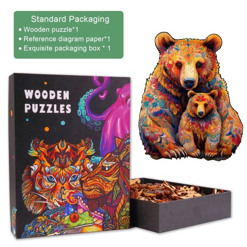 Bear Family Wooden Jigsaw Puzzle-Woodbests