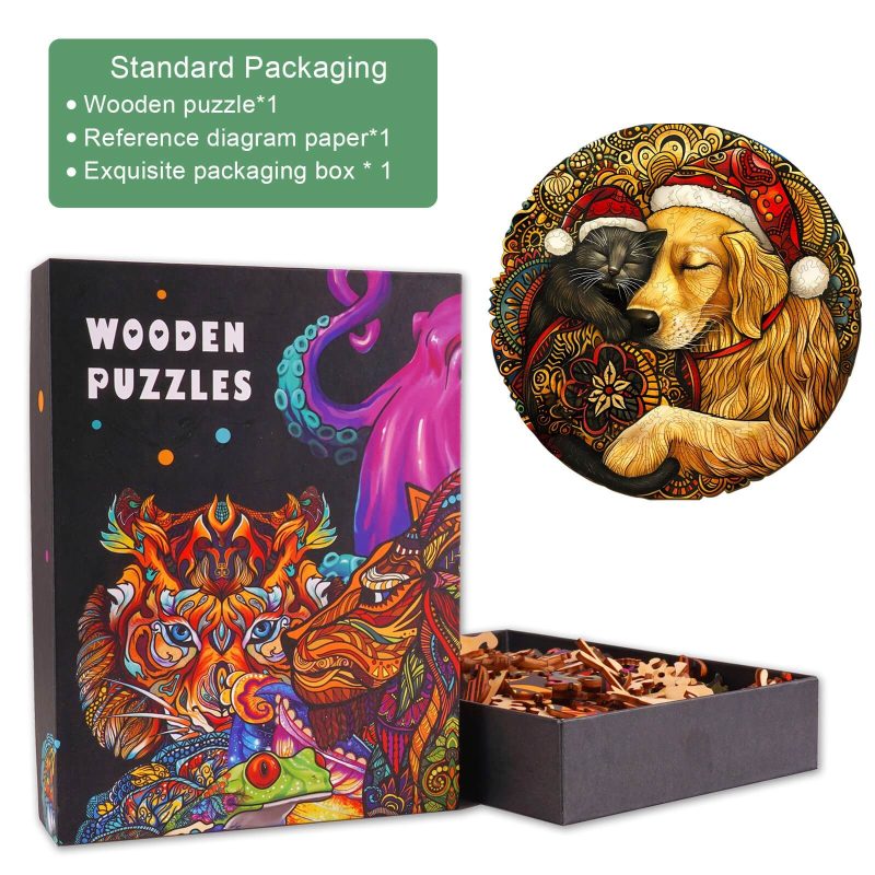 Warm Christmas Wooden Jigsaw Puzzle