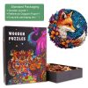 Mysterious Fox Wooden Jigsaw Puzzle-Woodbests