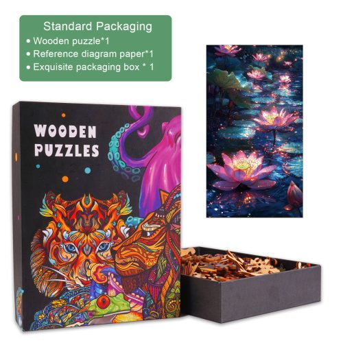 Moon Lotus Wooden Jigsaw Puzzle - Woodbests