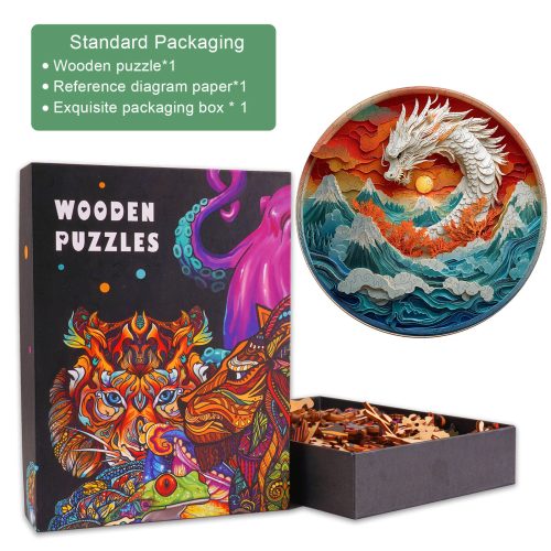 3D Colorful Dragon-2 Wooden Jigsaw Puzzle - By Woodbests