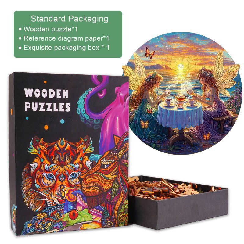 Fairy Tea Party Wooden Jigsaw Puzzle - Woodbests