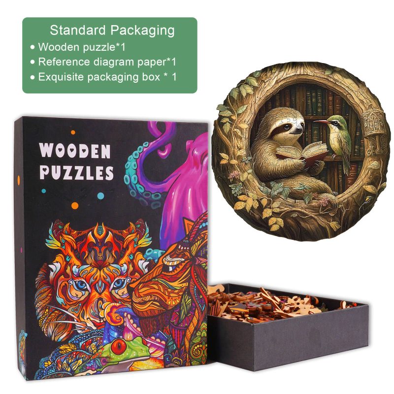 Zoological Library Wooden Jigsaw Puzzle - By Woodbests