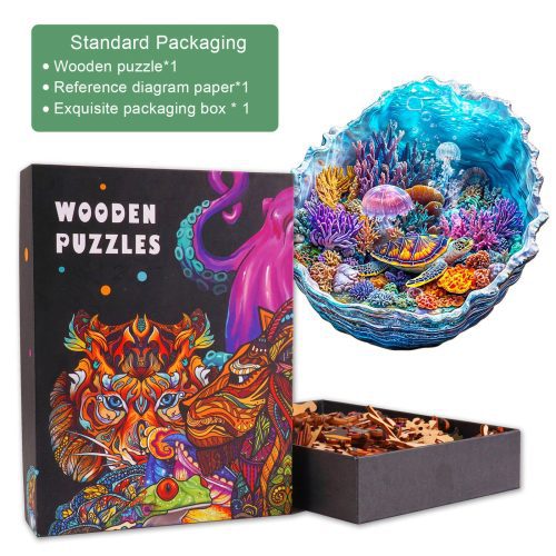 3D Ocean's Embrace Wooden Jigsaw Puzzle - Woodbests