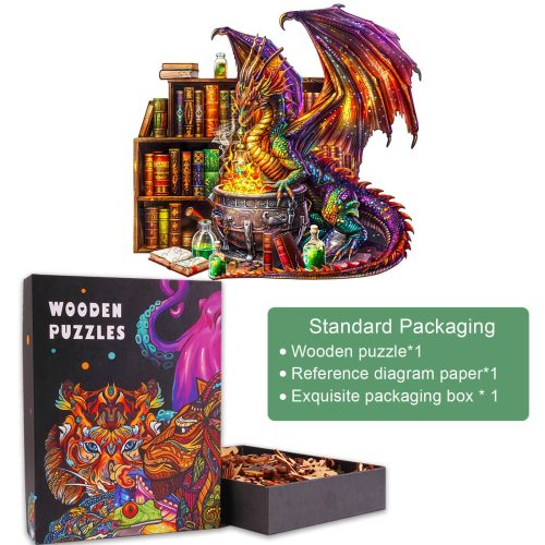 Dragon Magic Potion Wooden Jigsaw Puzzle - By Woodbests