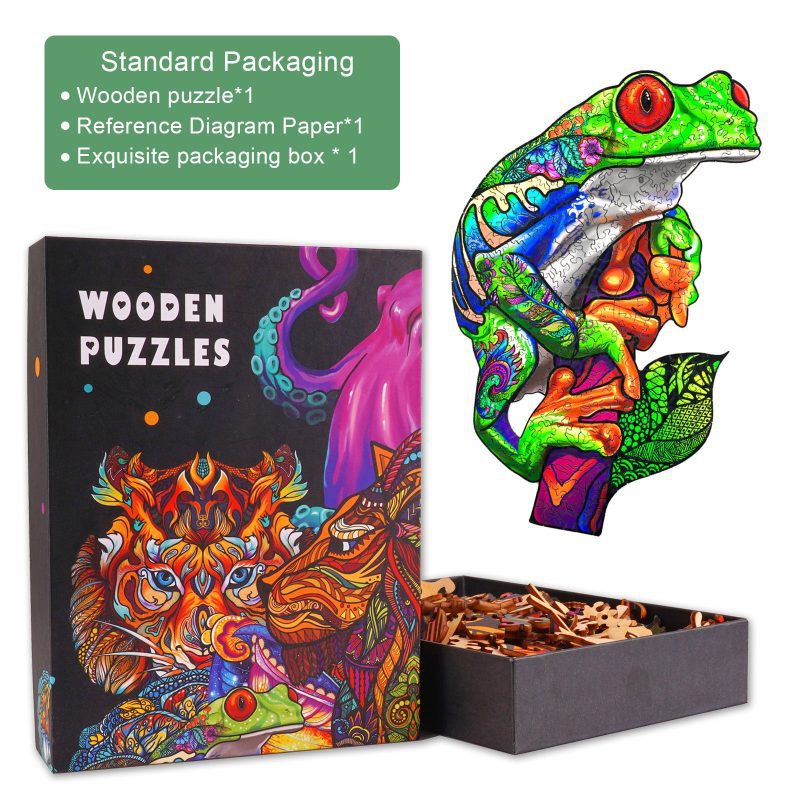 Tree Frog Wooden Jigsaw Puzzle - Woodbests