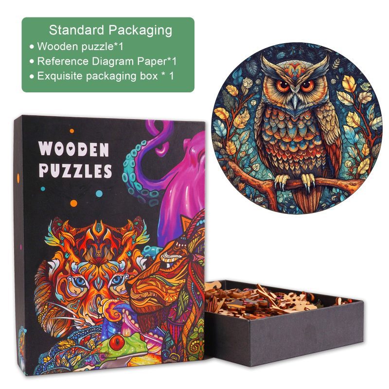 Mystic Owl Wooden Jigsaw Puzzle-Woodbests