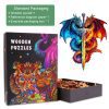 Dragon and Sword Wooden Jigsaw Puzzle - Woodbests