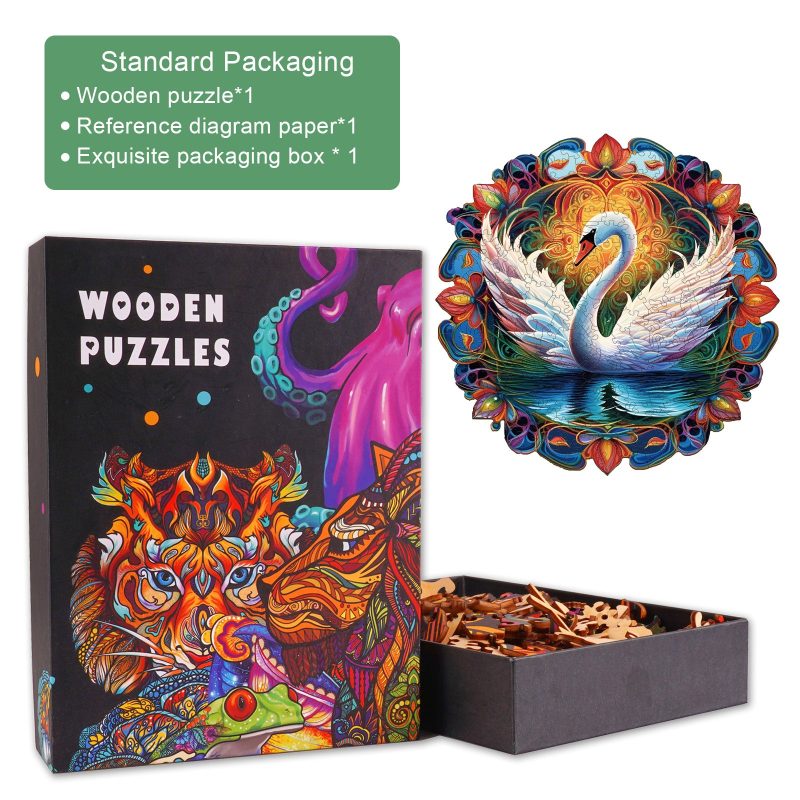 Beautiful Swan 1 Wooden Jigsaw Puzzle-Woodbests