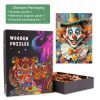 Oil Painting Clown Wooden Jigsaw Puzzle - Woodbests