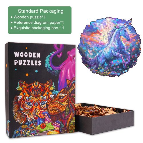 Unicorn Wooden Jigsaw Puzzle-Woodbests