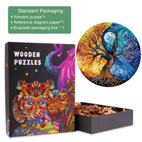 Yin Yang Tree of Life-9 Wooden Jigsaw Puzzle - Woodbests