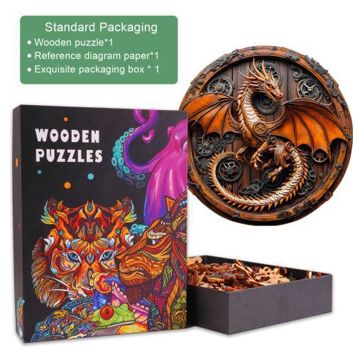 3D Mechanical Dragon-1 Wooden Jigsaw Puzzle - By Woodbests