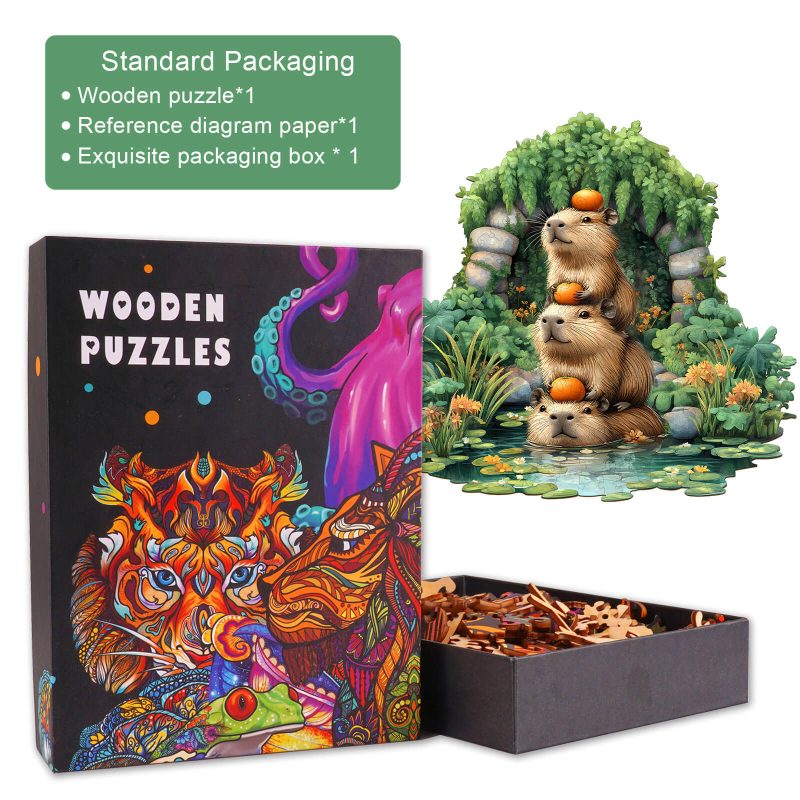 Capybara Wooden Jigsaw Puzzle - Woodbests