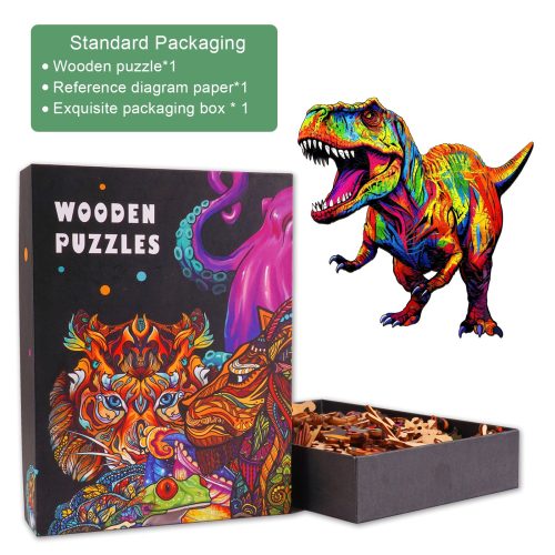 Roaring Tyrannosaurus Wooden Jigsaw Puzzle-Woodbests