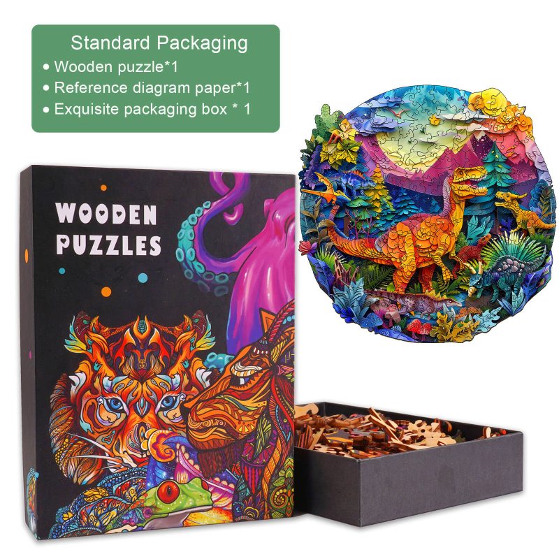 3D T-Rex Wooden Jigsaw Puzzle - Woodbests