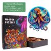 Mandala Octopus Wooden Jigsaw Puzzle-Woodbests