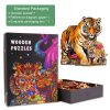 Tiger Family-2 Wooden Jigsaw Puzzle-Woodbests