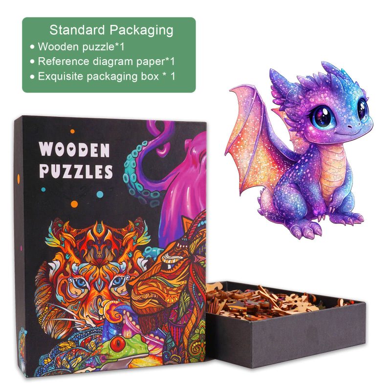 Glittering Dragon Wooden Jigsaw Puzzle - By Woodbests