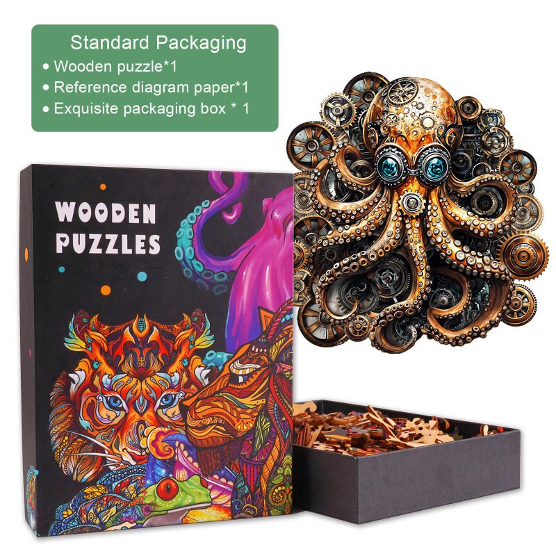 Steampunk Doctor Octopus Wooden Jigsaw Puzzle - Woodbests