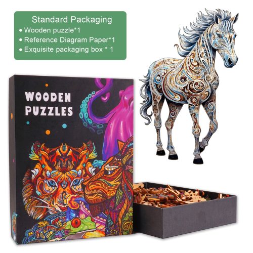 Free Zebra 2 Wooden Jigsaw Puzzle-Woodbests