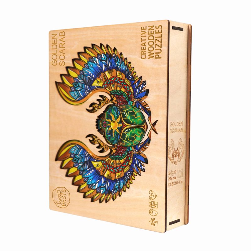 Golden Scarab Wooden Jigsaw Puzzle - Woodbests