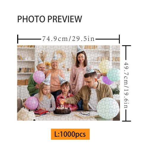 500/1000-piece Custom Birthday Photo Jigsaw Puzzle - By Woodbests