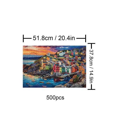 Harbor Towns 500 / 1000 Piece Puzzle - By Woodbests