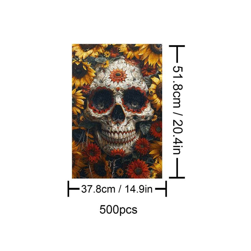 Halloween Skull 500 / 1000 Piece Puzzle - By Woodbests