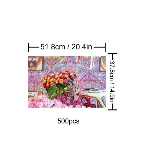 Happy Flower Basket 500 / 1000 Piece Puzzle - Woodbests