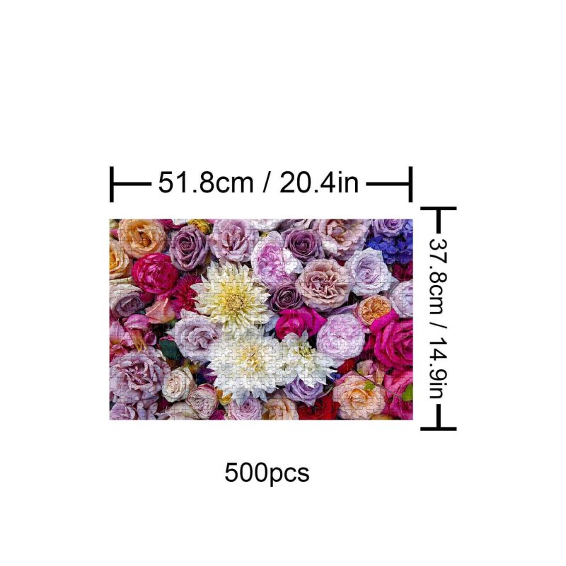 Sea of Flowers 500 / 1000 Piece Puzzle - Woodbests