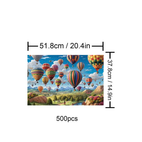 Hot Air Balloon 500 / 1000 Piece Puzzle - Woodbests