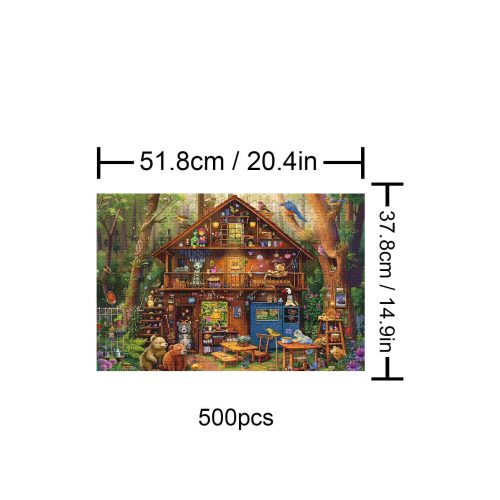 Cabin in the Woods 500 / 1000 Piece Puzzle - Woodbests