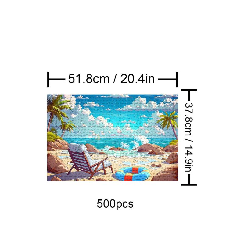 Relaxing Beach 500 / 1000 Piece Puzzle - By Woodbests