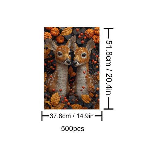 Twin fawns 500 / 1000 Piece Puzzle - Woodbests