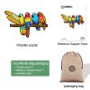 Playful Parrot Wooden Jigsaw Puzzle-Woodbests