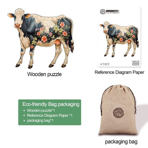 Dairy Cattle Wooden Jigsaw Puzzle-Woodbests