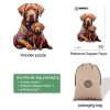 Parent-child Labrador-2 Wooden Jigsaw Puzzle-Woodbests