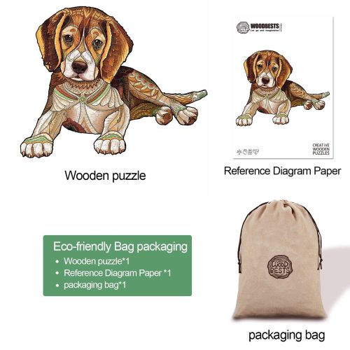 Beagle Wooden Jigsaw Puzzle-Woodbests