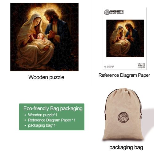 The Birth of Jesus Wooden Jigsaw Puzzle-Woodbests