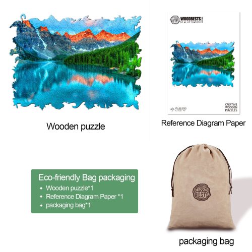 Mountain Lake Wooden Jigsaw Puzzle - Woodbests