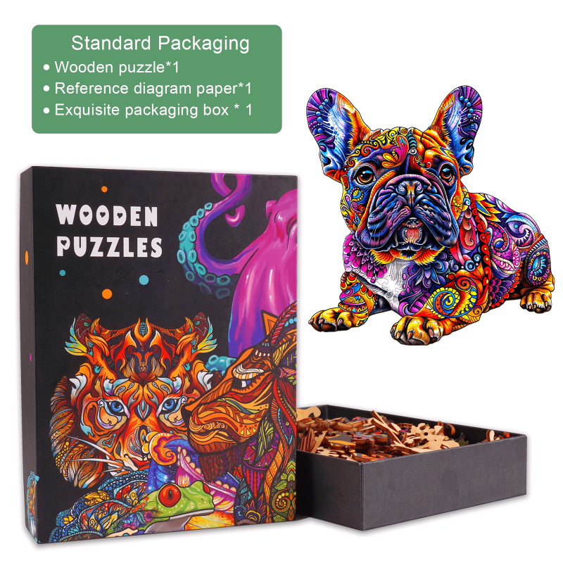 French Bulldog-2 Wooden Jigsaw Puzzle - Woodbests