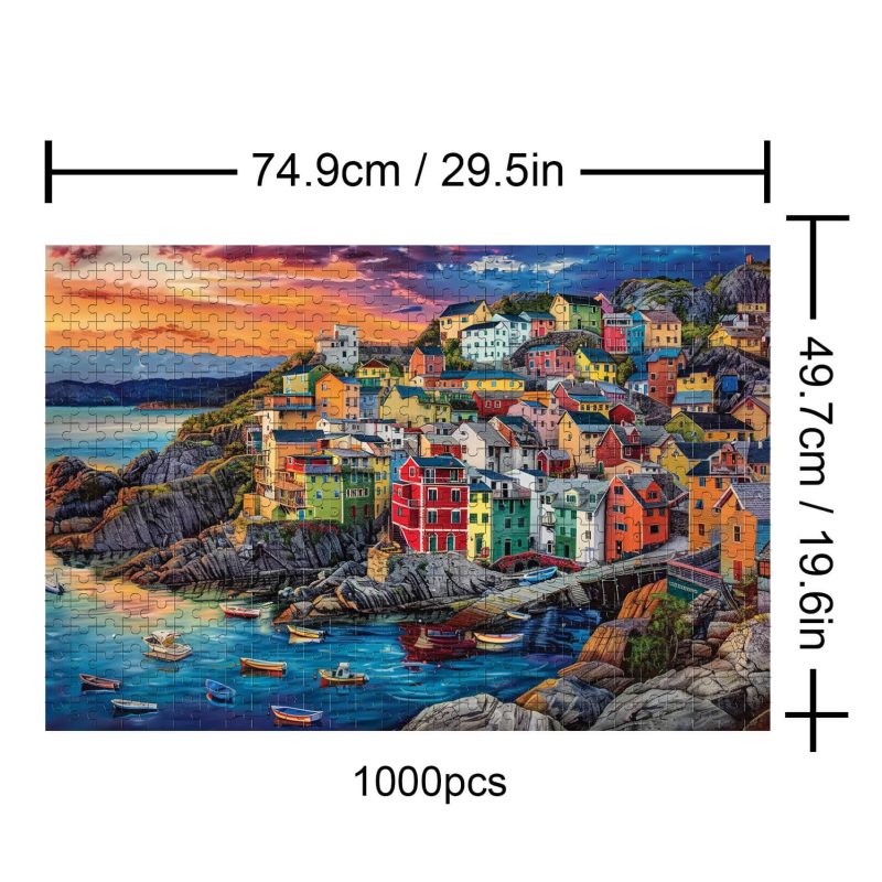 Harbor Towns 500 / 1000 Piece Puzzle - By Woodbests